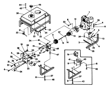 S-4000 Ac Generator No. 69140 Diagram and Parts List for 5567-1-S4000  Briggs and Stratton Generator